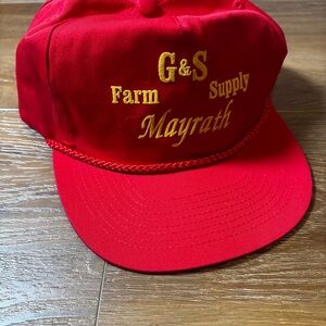 Red trucker hat G&S Farm Supply